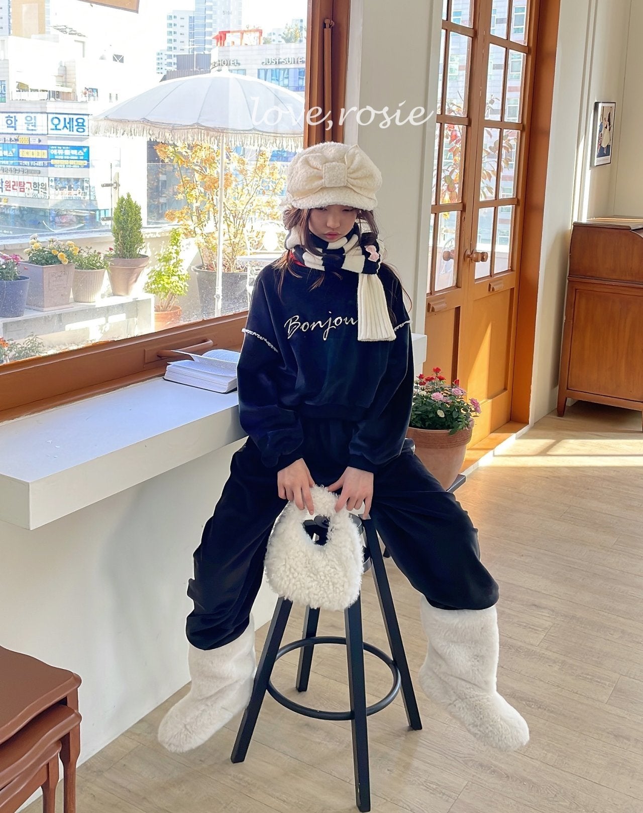 【予約】Bonjour velvet set / love rosie (L-3XL)