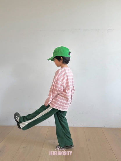 【予約】ストライプロングTシャツ / jejeunosity (XS-JM)마에스트로옹티