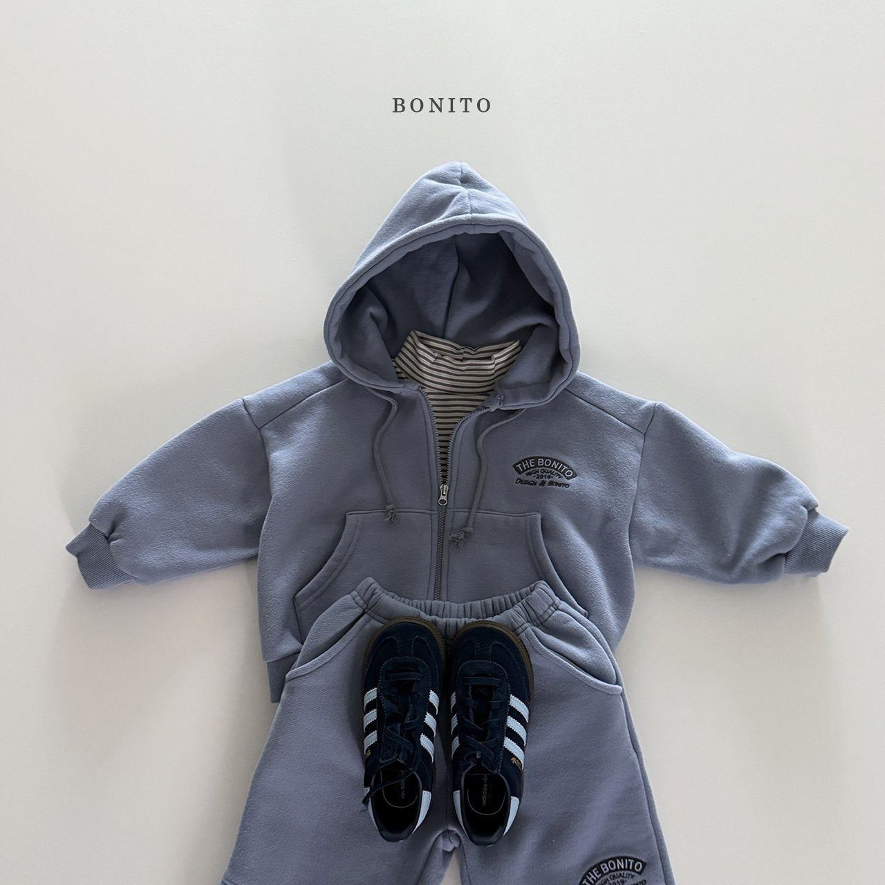 【予約】front line hood zipup  /  bonito 앞절개후드