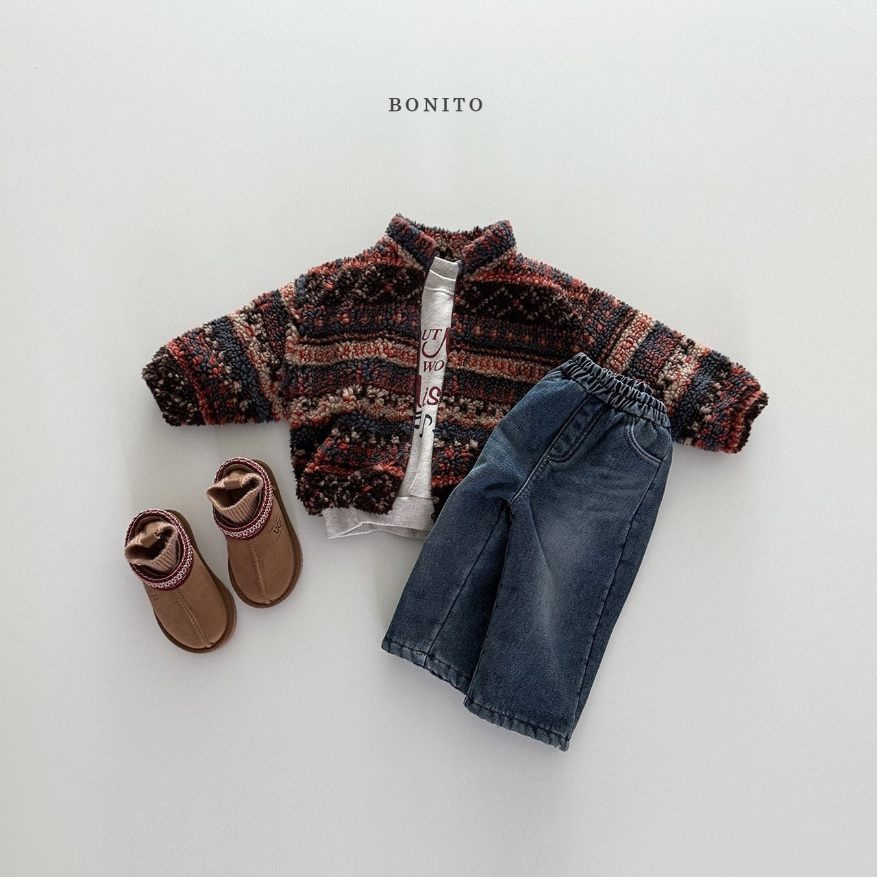 【予約】Nordic boa zipup  /  bonito (12M-JM)