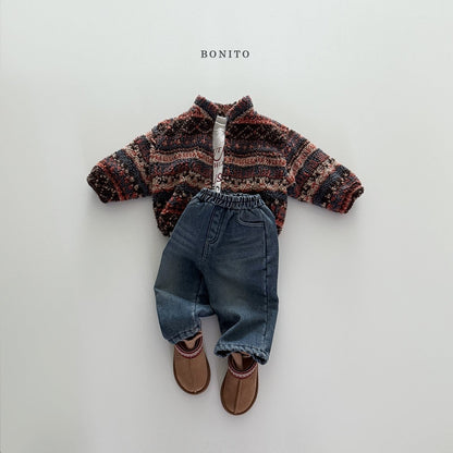 【予約】Nordic boa zipup  /  bonito (12M-JM)