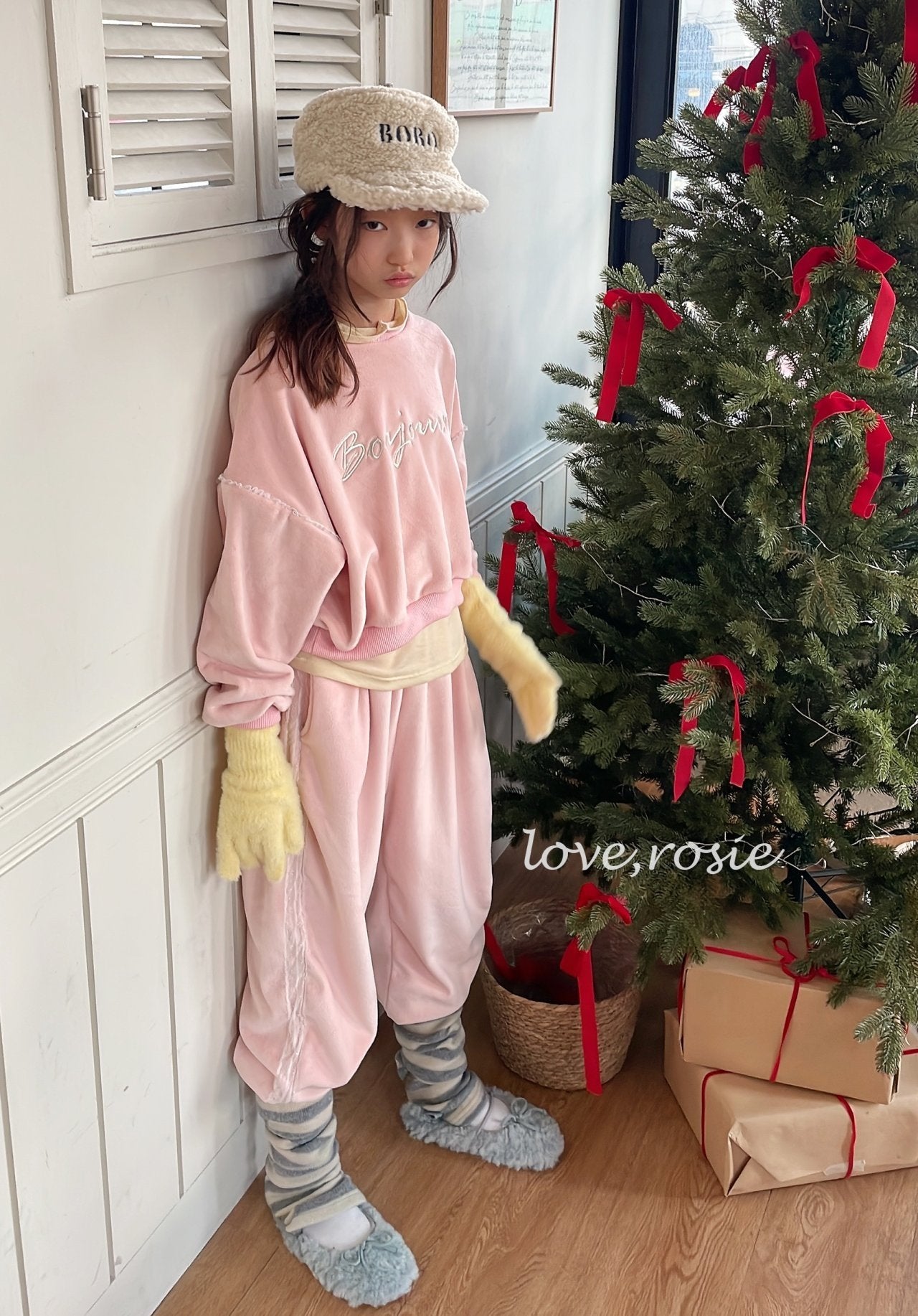 【予約】Bonjour velvet set / love rosie (L-3XL)