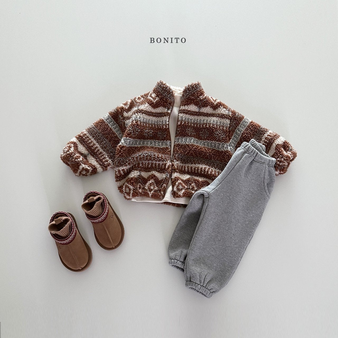 【予約】Nordic boa zipup  /  bonito (12M-JM)