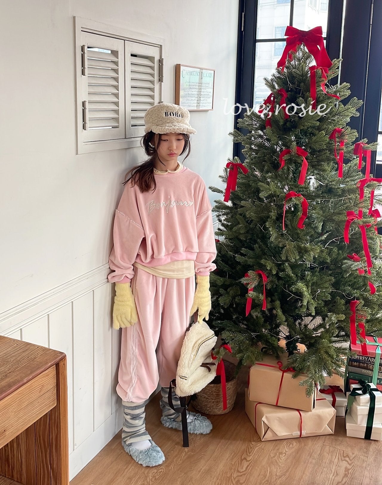 【予約】Bonjour velvet set / love rosie (L-3XL)