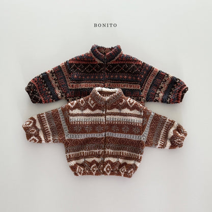 【予約】Nordic boa zipup  /  bonito (12M-JM)