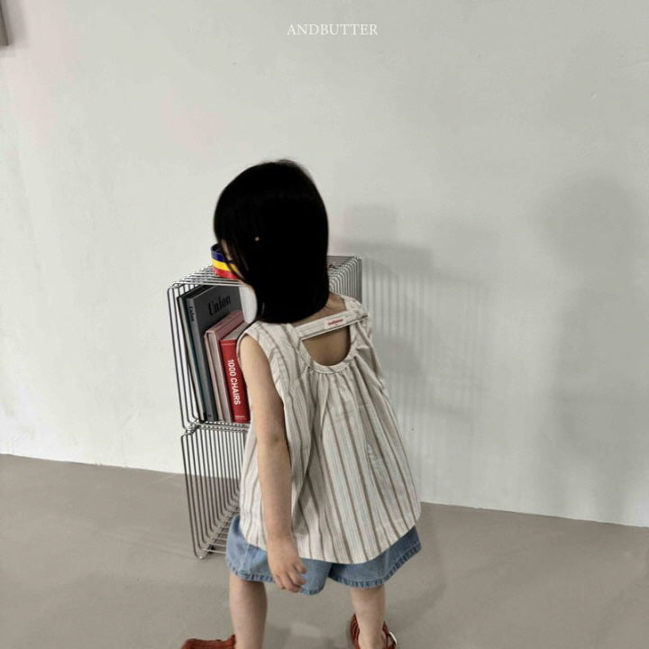 【予約】Natural Button sleeveless / andbutter(S-JM)