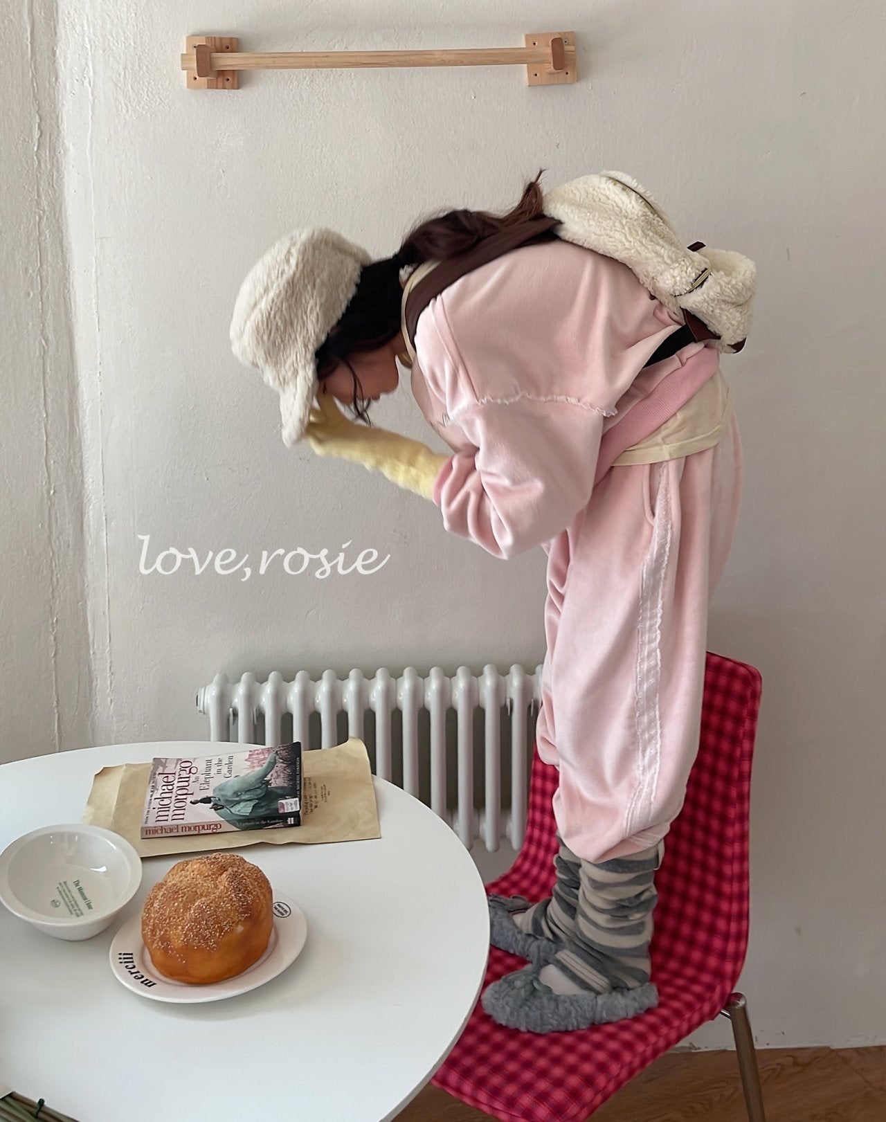 【予約】Bonjour velvet set / love rosie (L-3XL)