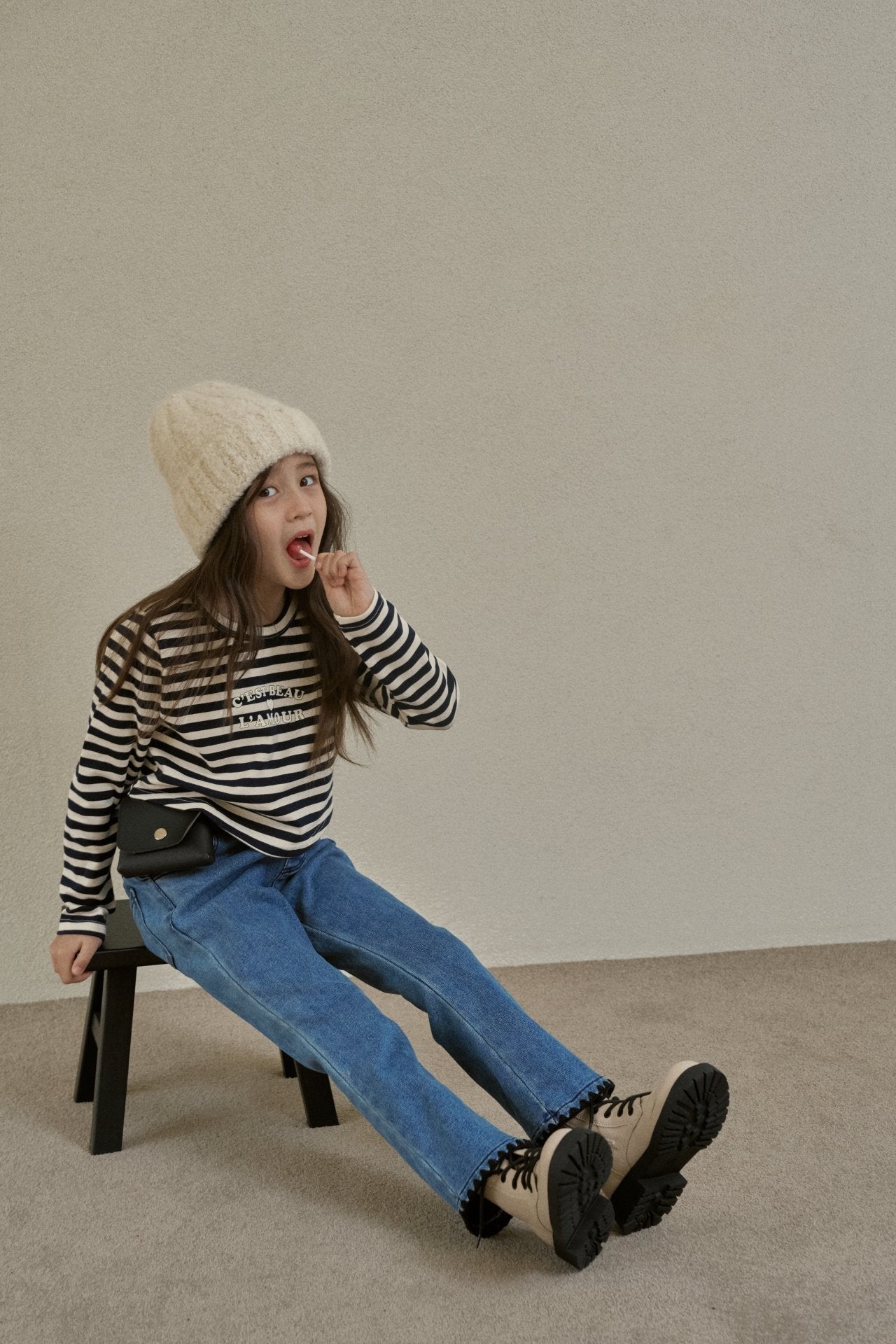 【予約】mellow denim pants  /  momoann (5-17号)