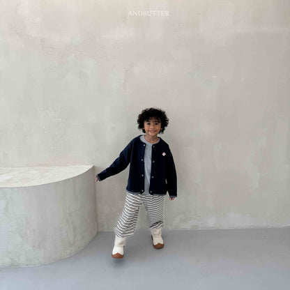 【予約】Fleece Mix Cardigan  /  andbutter (S-JM)