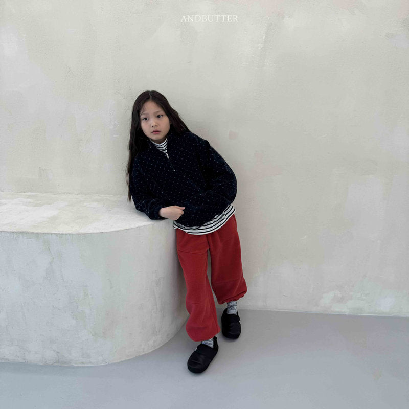 【予約】Fleece  Line Jogger Pants / andbutter(S-JM)