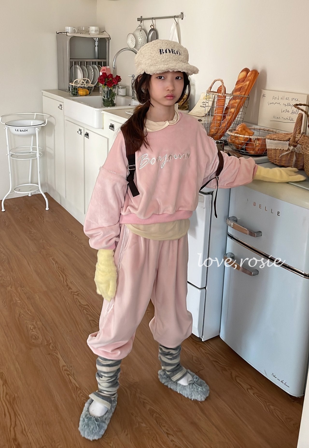 【予約】Bonjour velvet set / love rosie (L-3XL)