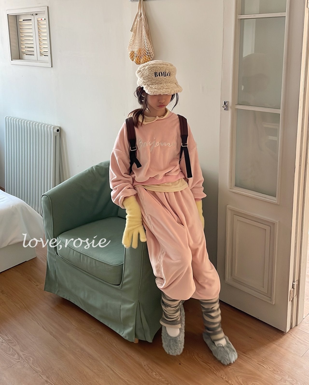 【予約】Bonjour velvet set / love rosie (L-3XL)