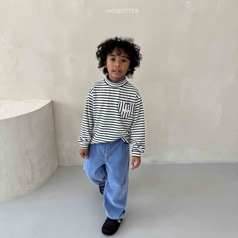 【予約】Heart Pocket Turtleneck  /  andbutter (S-JM)