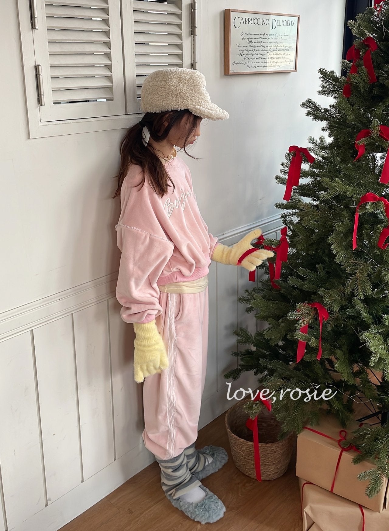 【予約】Bonjour velvet set / love rosie (L-3XL)