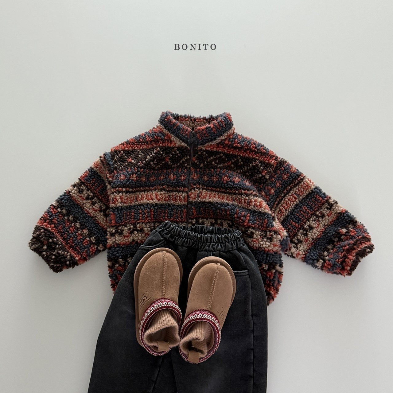 【予約】Nordic boa zipup  /  bonito (12M-JM)