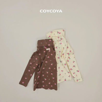 【予約】roze fleece polo T  / coycoya (XS-XL)