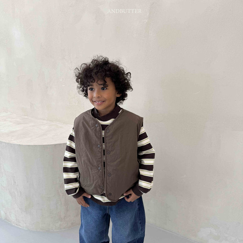 【予約】Reversible ST Dumble Vest  /  andbutter (S-JM)