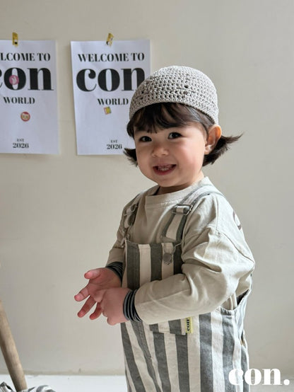 【予約】ストライプオーバーオール / con. (XXS-M)