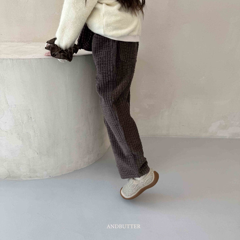 【予約】Puffy Corduroy Pants  /  andbutter (S-JM)