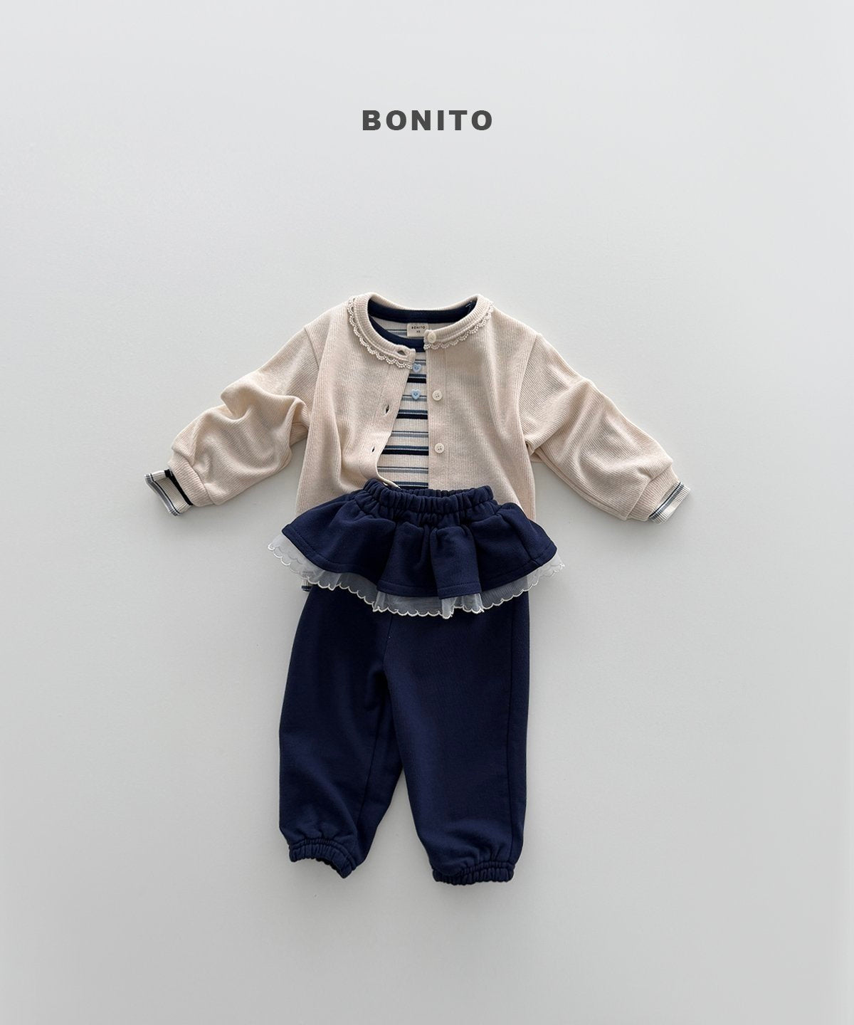 【予約】heart button T / bonito (12M-JM)