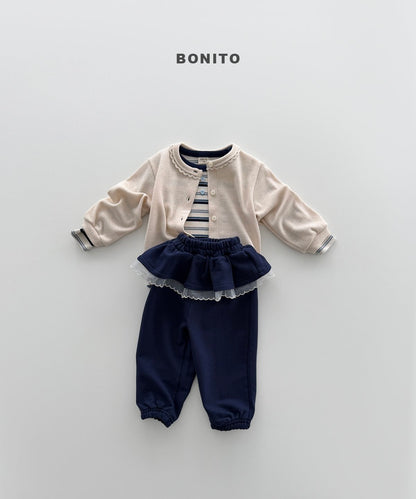 【予約】heart button T / bonito (12M-JM)