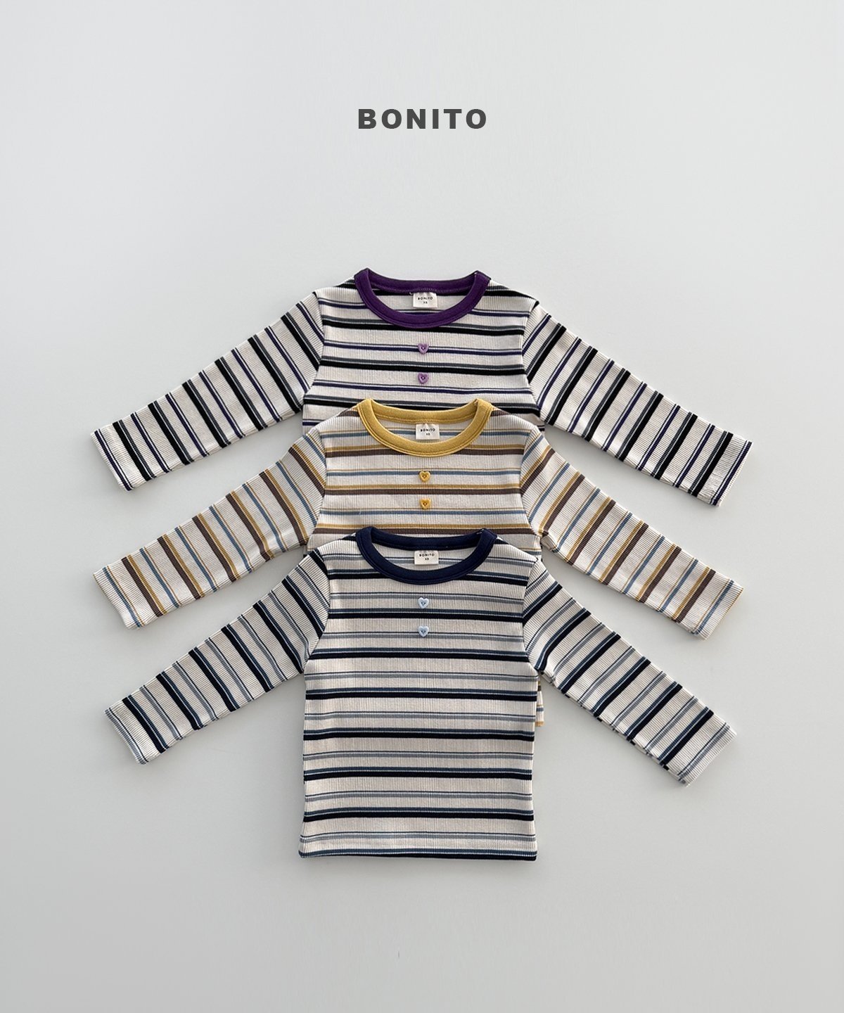 【予約】heart button T / bonito (12M-JM)