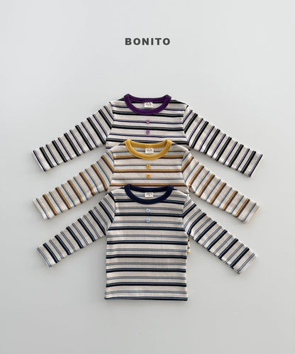 【予約】heart button T / bonito (12M-JM)