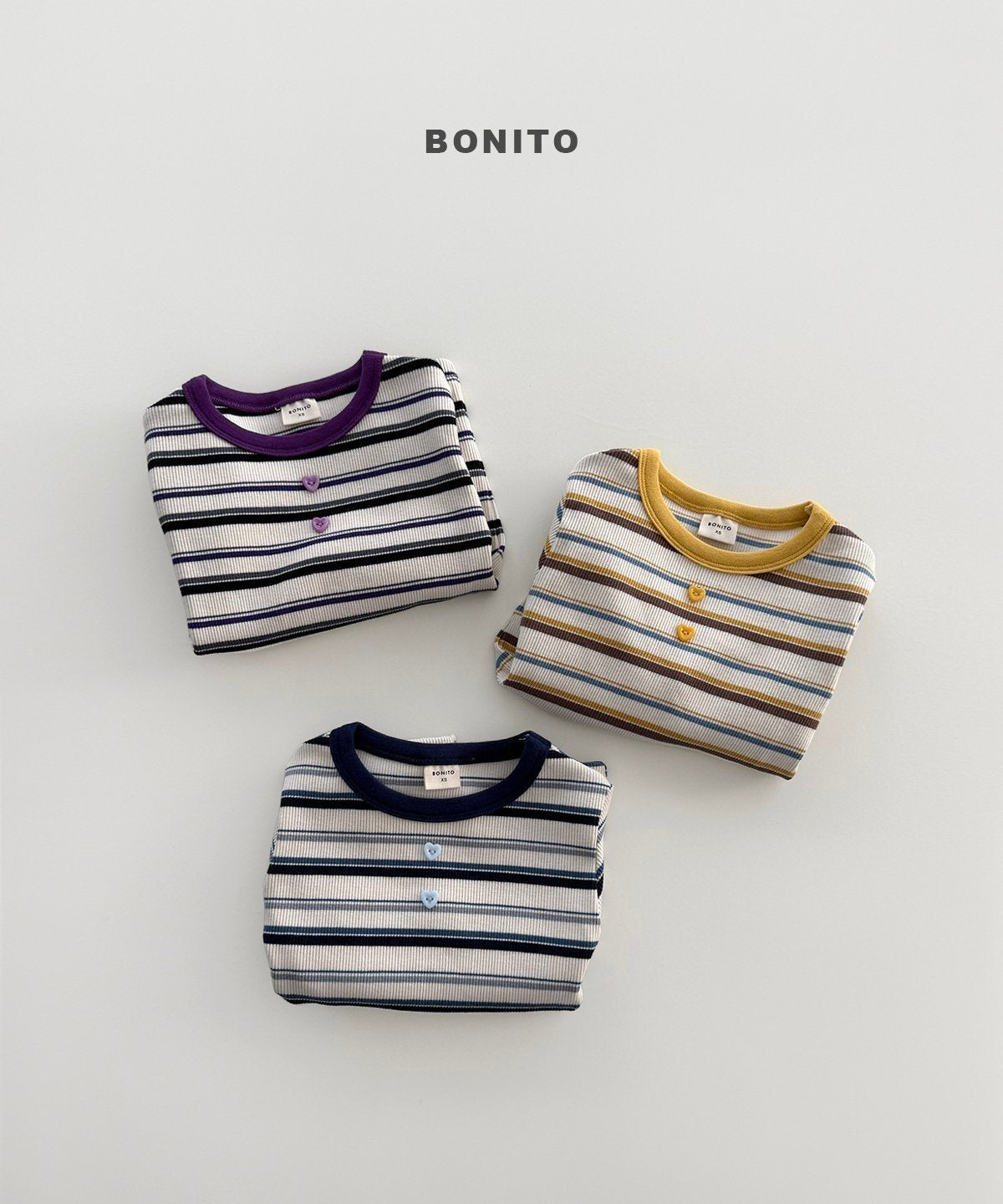 【予約】heart button T / bonito (12M-JM)