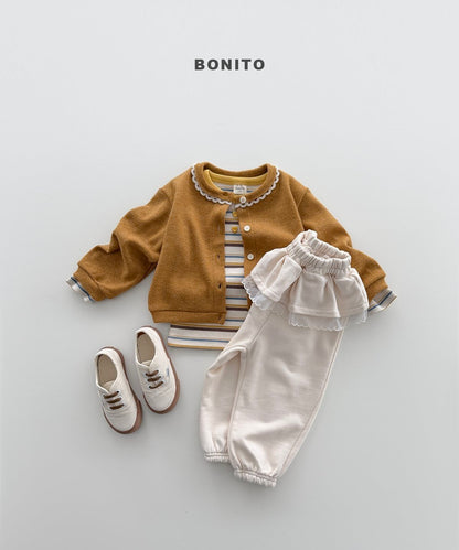 【予約】heart button T / bonito (12M-JM)