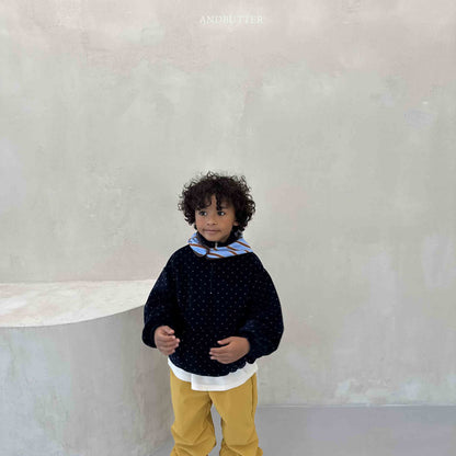 【予約】Dot Half-Zip  /  andbutter (S-JM)