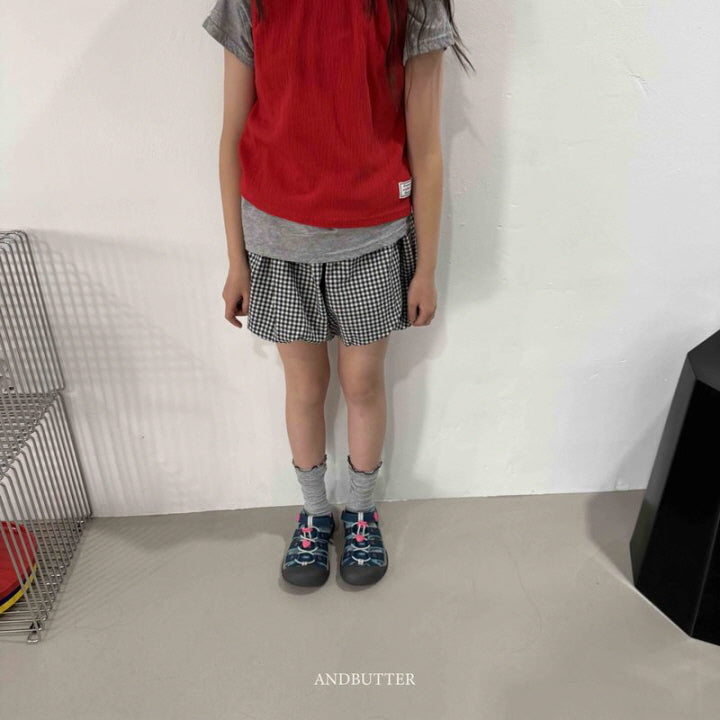 【予約】Check Balloon pants / andbutter(S-JM)