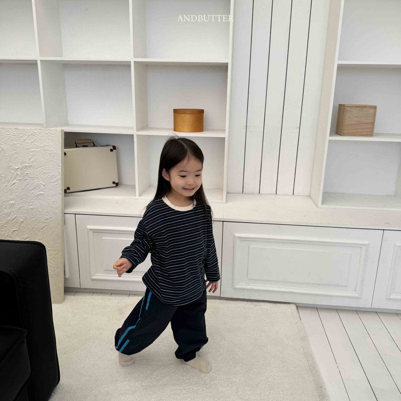 【予約】ダブルラインパンツ / andbutter(S-JM)투라인 절개