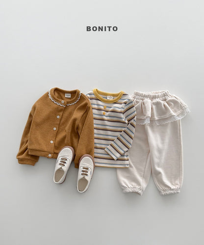 【予約】heart button T / bonito (12M-JM)