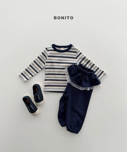 【予約】heart button T / bonito (12M-JM)
