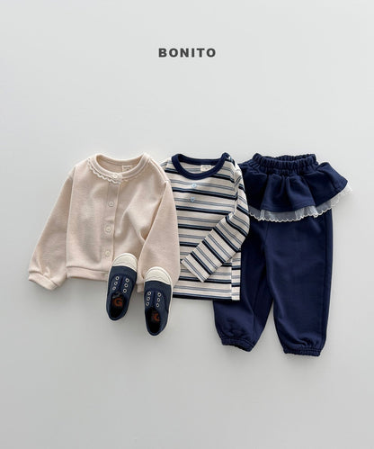 【予約】heart button T / bonito (12M-JM)