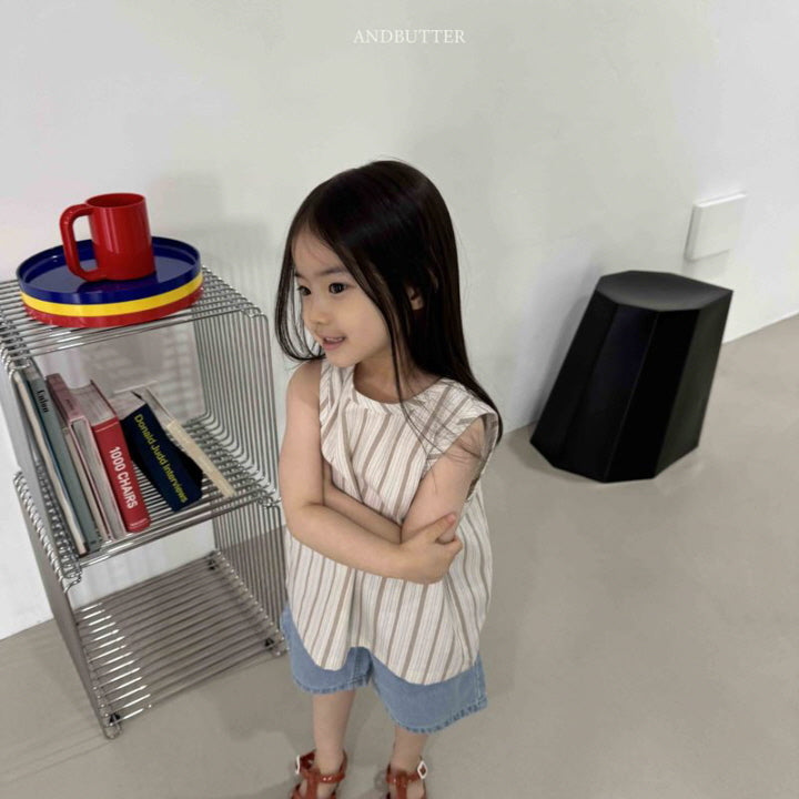 【予約】Natural Button sleeveless / andbutter(S-JM)
