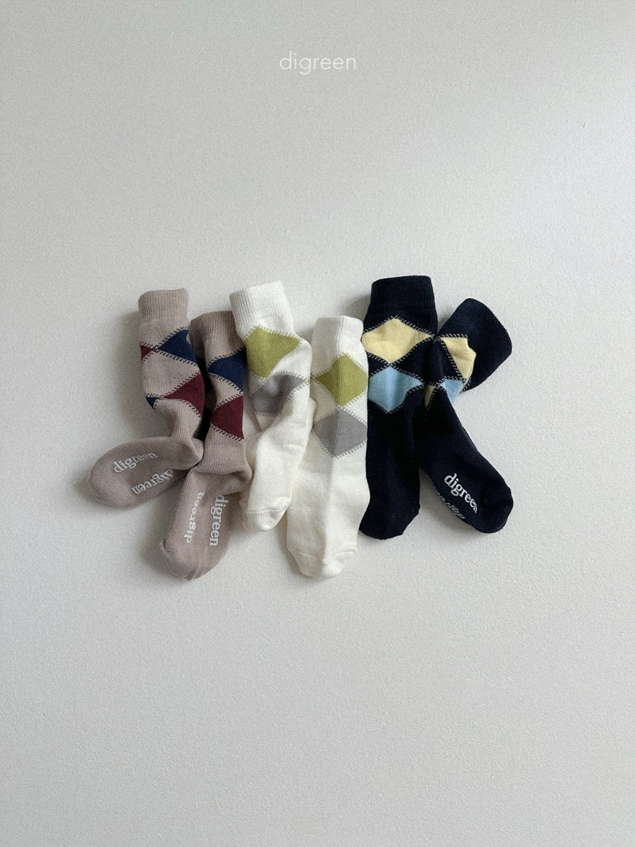 【予約】Argyle socks   /  digreen