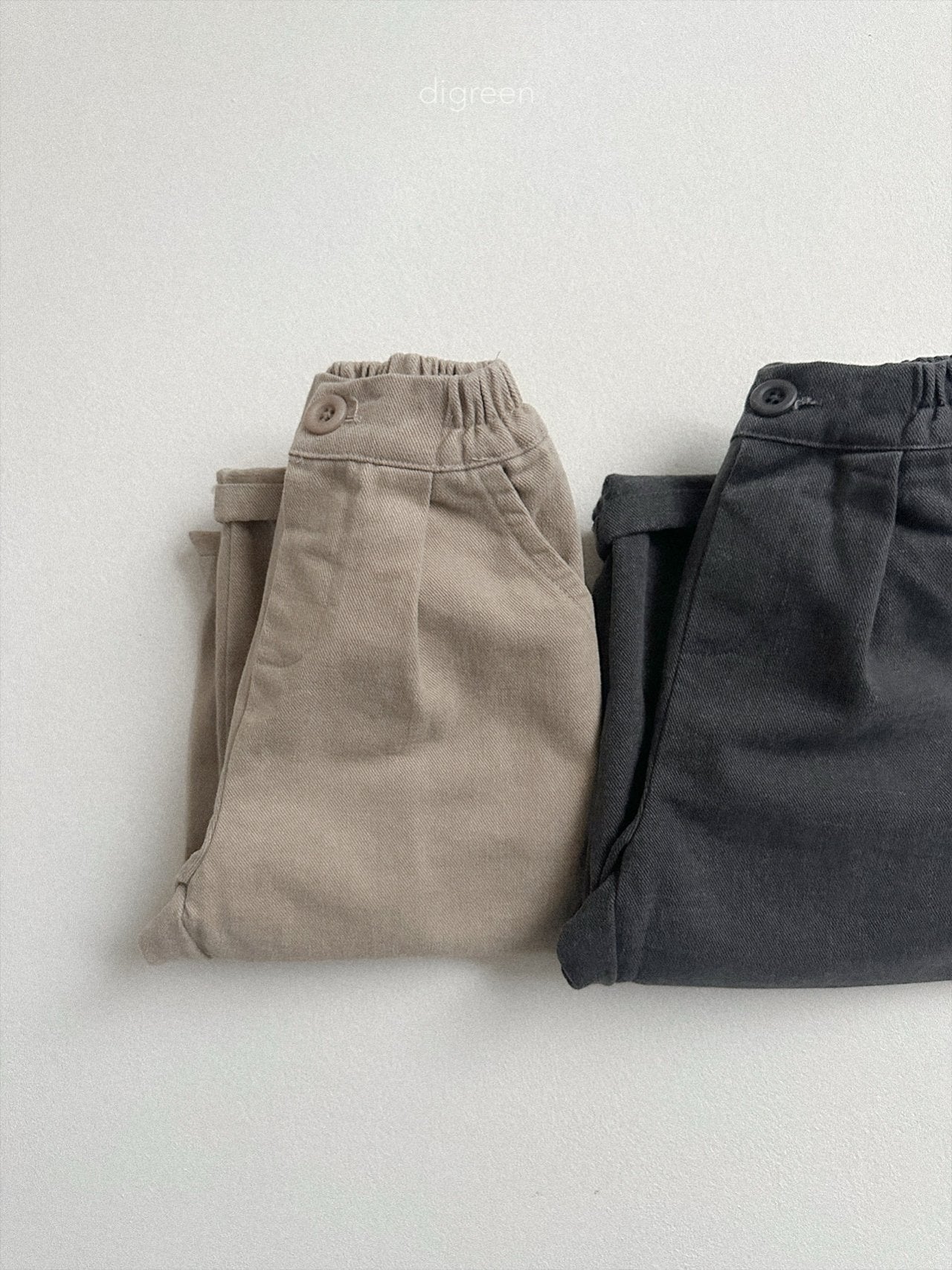 【予約】Minimal Pin Tuck Pants  /  digreen(S-XXL)