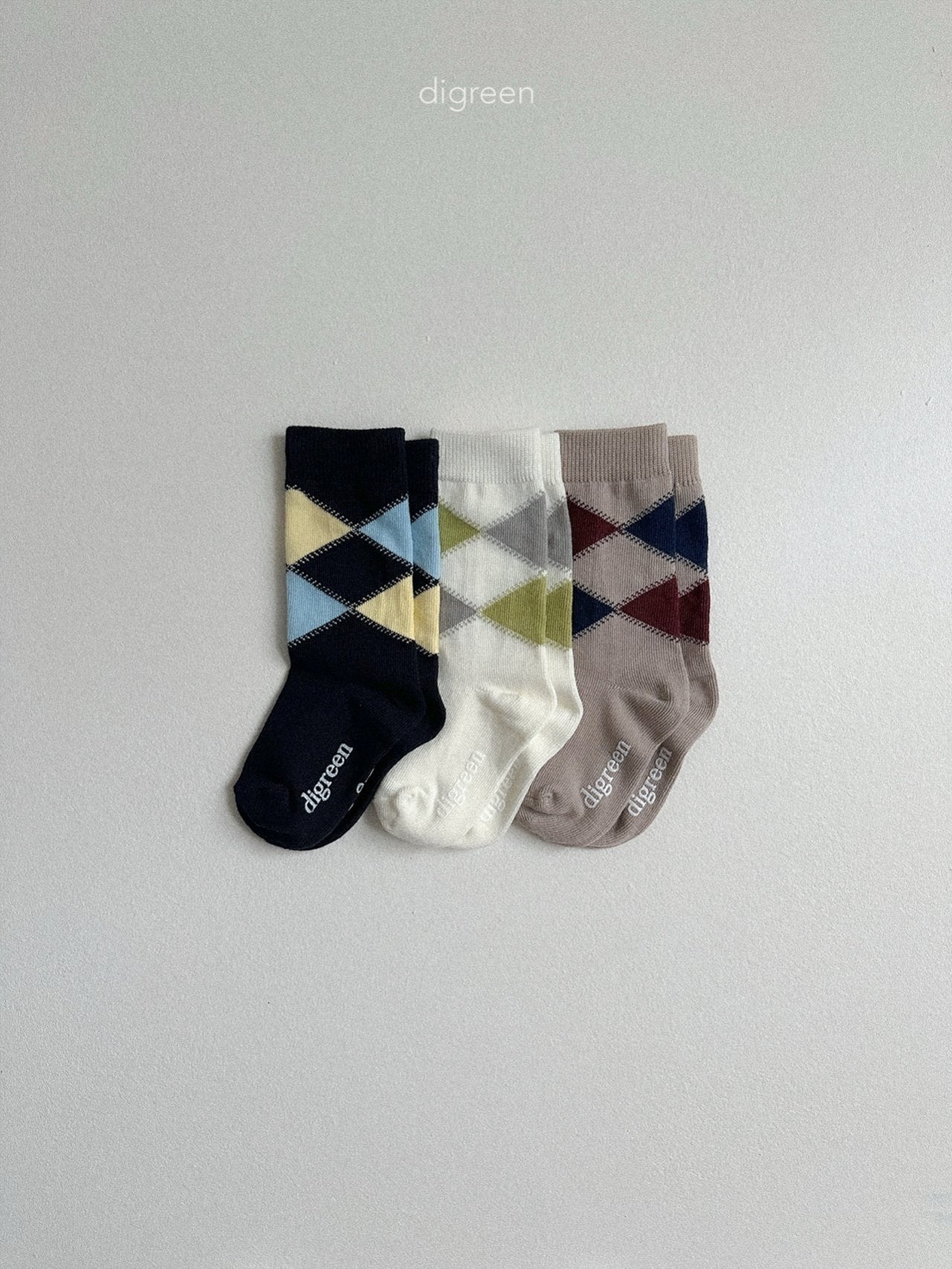 【予約】Argyle socks   /  digreen