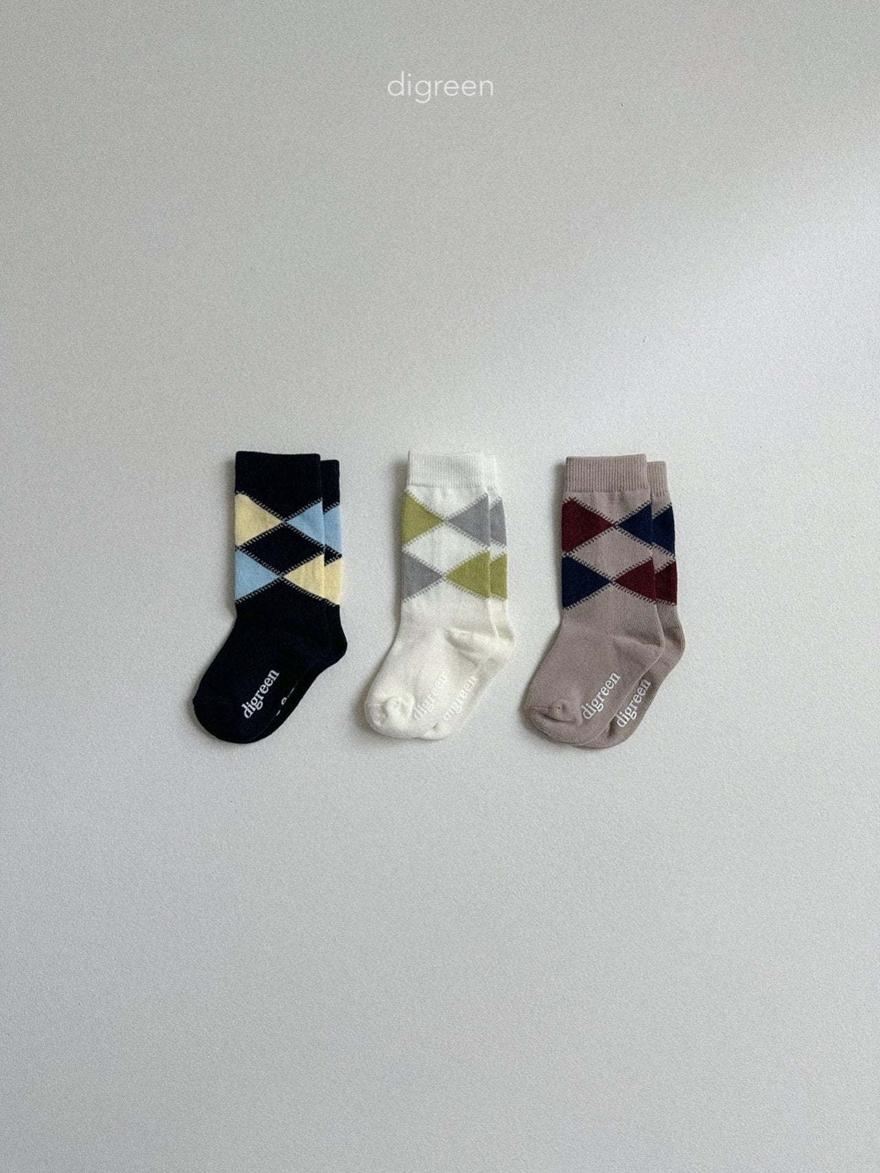 【予約】Argyle socks   /  digreen