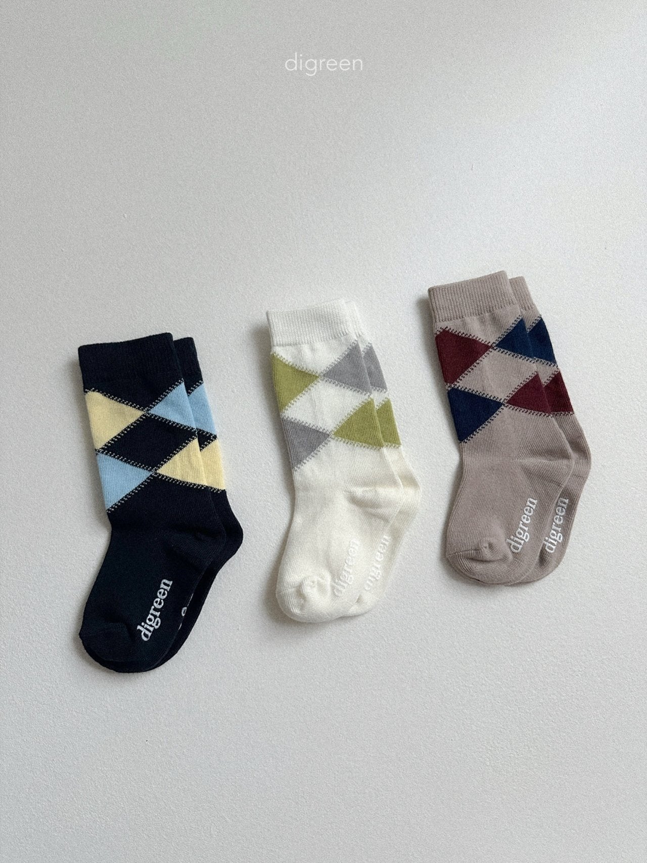 【予約】Argyle socks   /  digreen