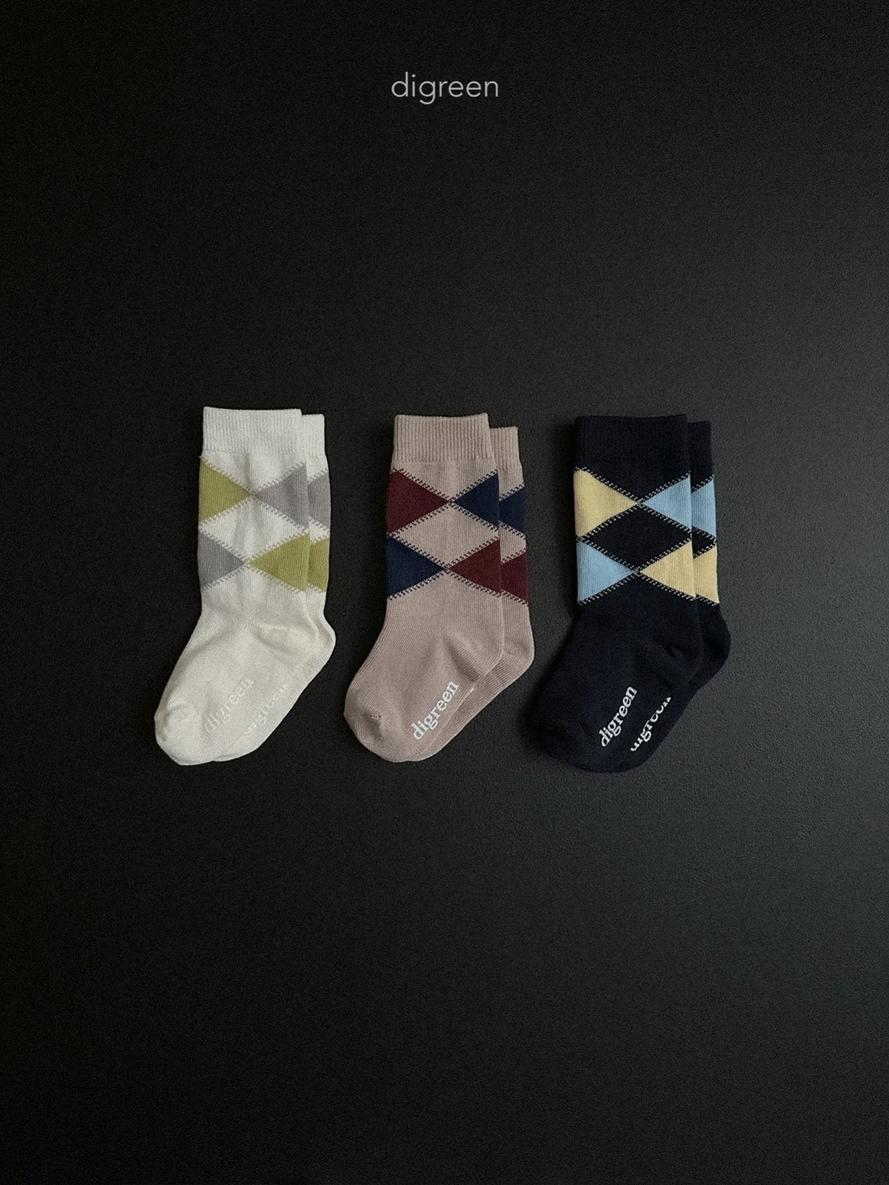 【予約】Argyle socks   /  digreen