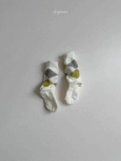 【予約】Argyle socks   /  digreen