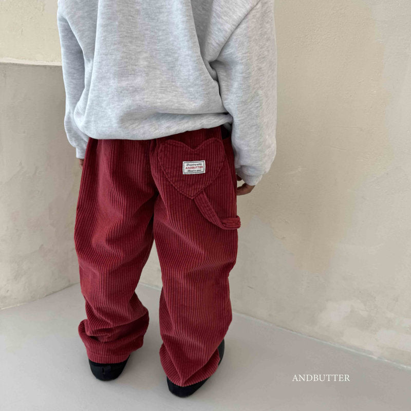【予約】Love Ring Corduroy Pants  /  andbutter (S-JM)