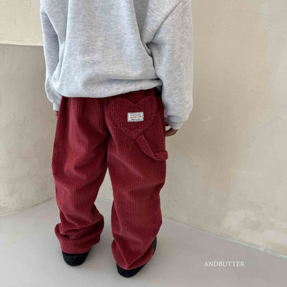 【予約】Love Ring Corduroy Pants  /  andbutter (S-JM)
