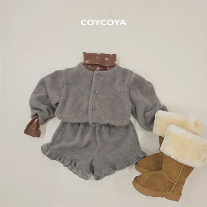 【予約】roze fleece polo T  / coycoya (XS-XL)