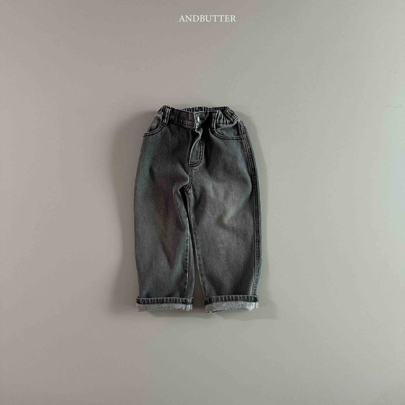 【予約】Ribby Black Pants  /  andbutter (S-JM)