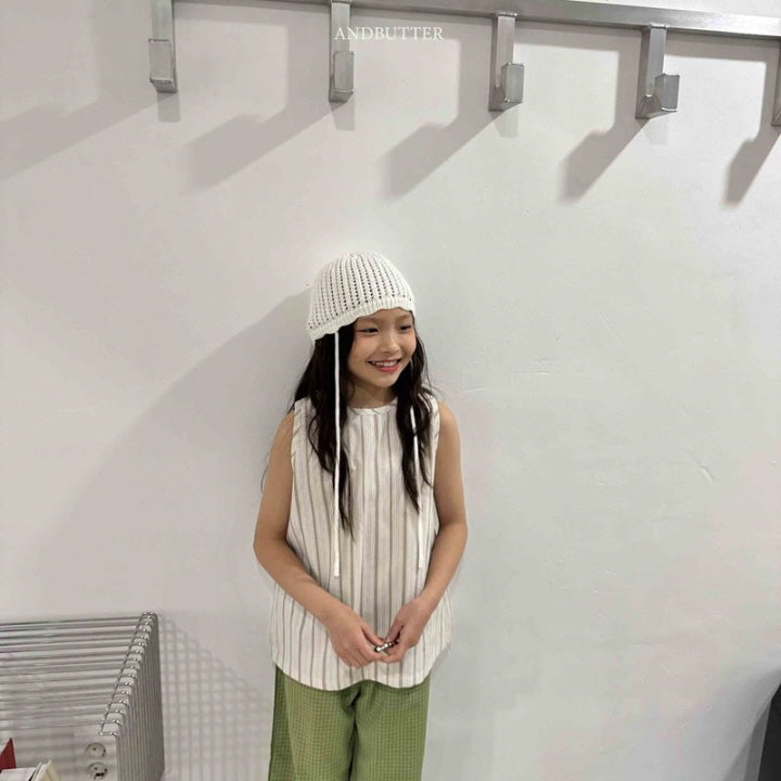 【予約】Natural Button sleeveless / andbutter(S-JM)