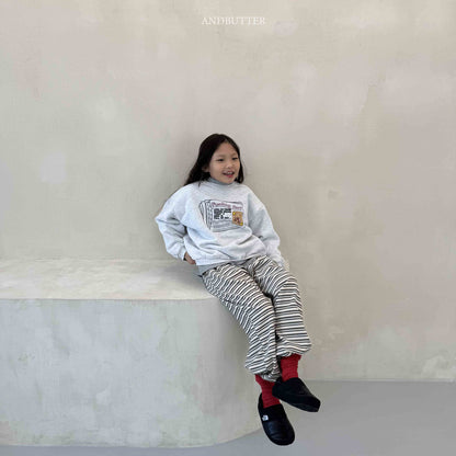 【予約】Mellow Stripe Jogger   /  andbutter (S-JM)