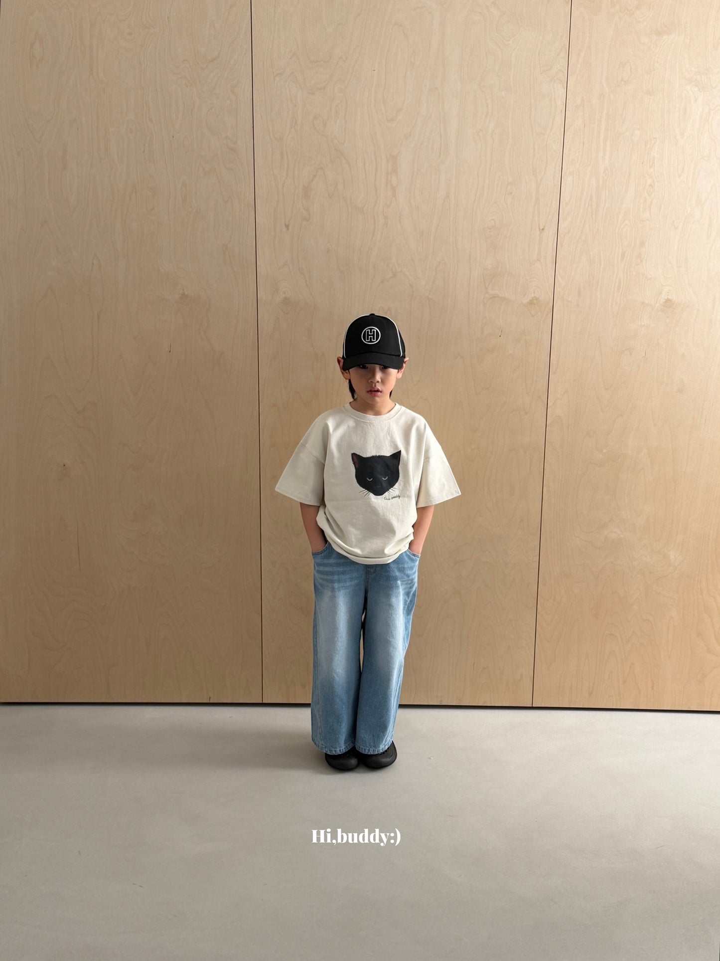 【予約】キャットTシャツ / hibuddy(S-JM)